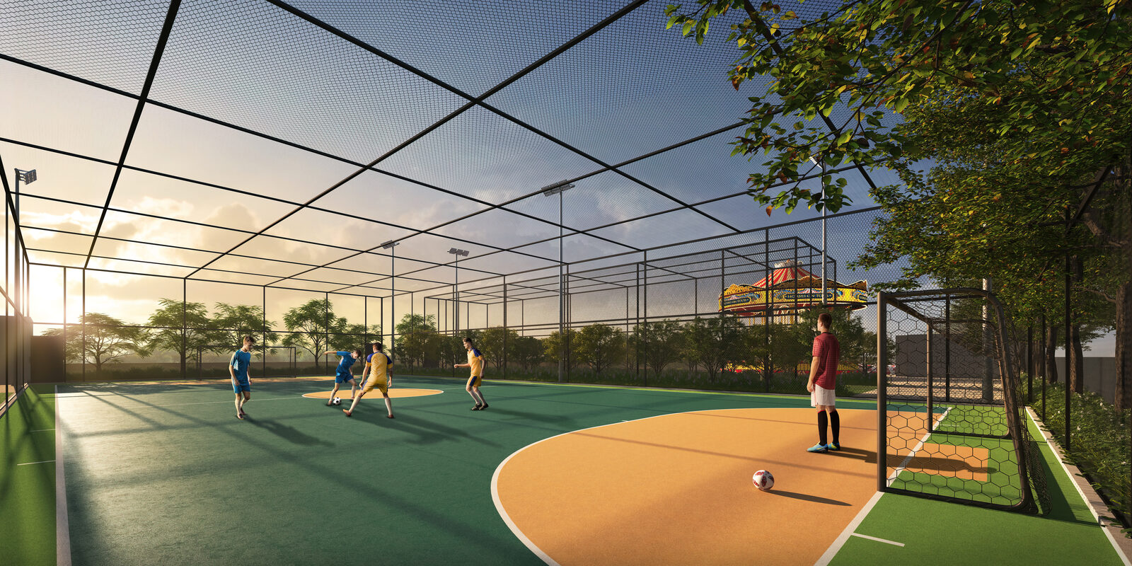 The rooftop courts at Bailey Square, Patna
