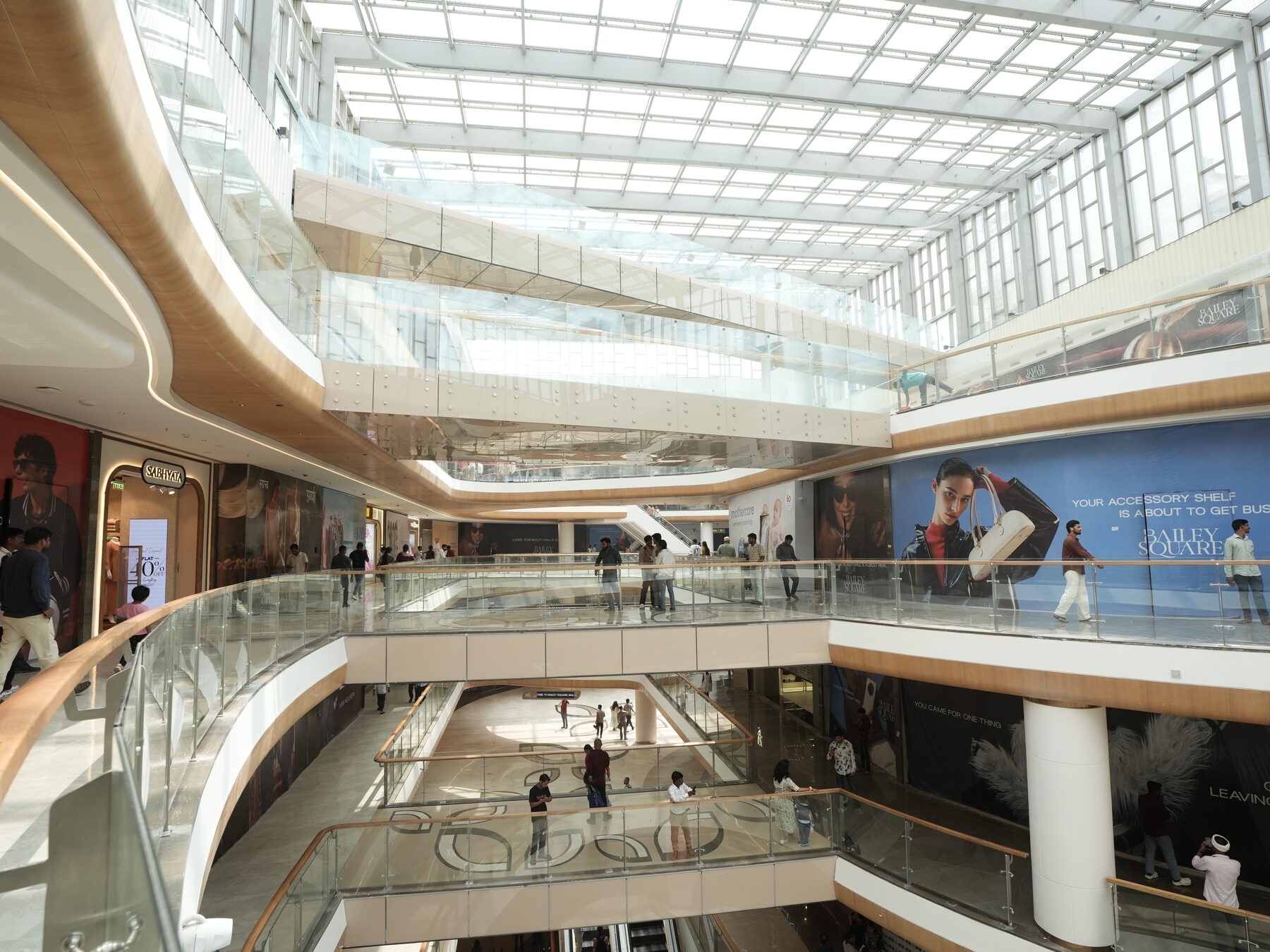 The skylit central atrium